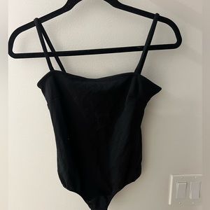 Intimately free black square neck bodysuit